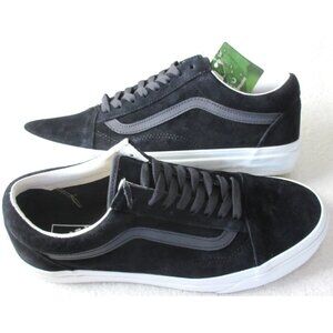 Vans Men's Old Skool Pig Suede Nine Iron Black Grey Skate shoes Sizes NIB